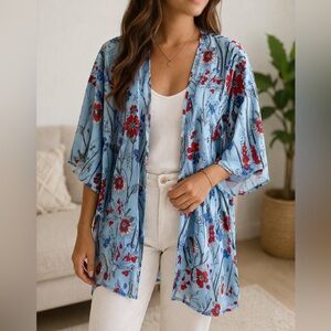 BCBG kimono tunic coverup short sleeve top - size Small/Medium